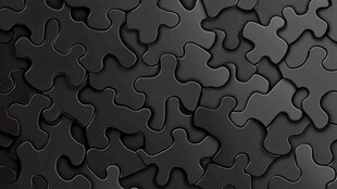 黑色拼图背景纹理图案