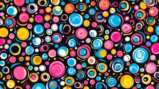 多彩圆圈图案背景