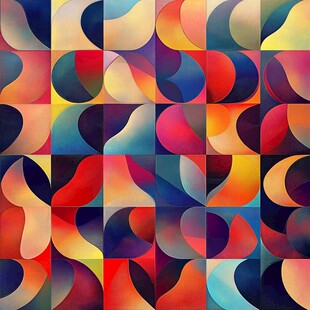 多彩几何图案抽象艺术背景