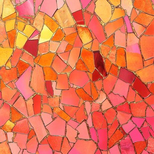 多彩碎瓷片马赛克图案