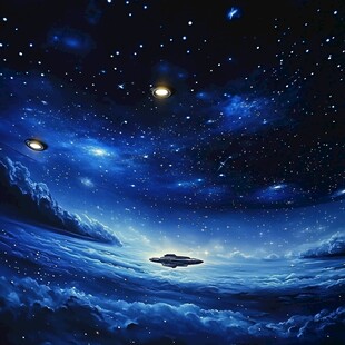 梦幻星空下的神秘UFO
