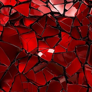 红色碎裂玻璃纹理背景