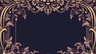 华丽复古边框装饰背景图