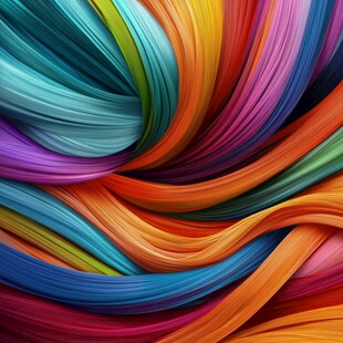 缤纷色彩交织的绚丽线条