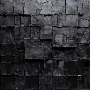 黑色方块拼接质感墙面