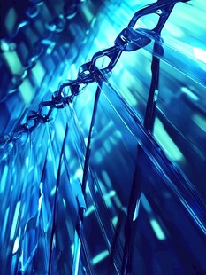 蓝色科技风DNA链背景图