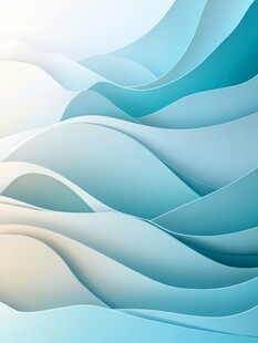 蓝白色渐变波浪抽象背景