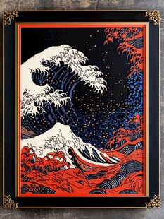 创意版神奈川冲浪里画作