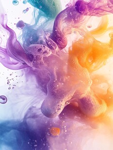色彩交融的梦幻流体艺术