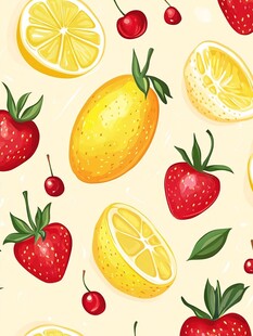 缤纷水果图案 清新视觉盛宴