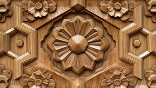 精美木雕花纹图案