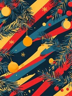 圣诞节日装饰图案背景