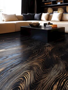 奢华客厅的精美木质地板