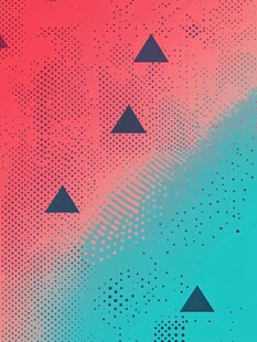 渐变背景上的几何三角图案