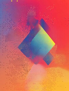 炫彩几何渐变抽象背景图