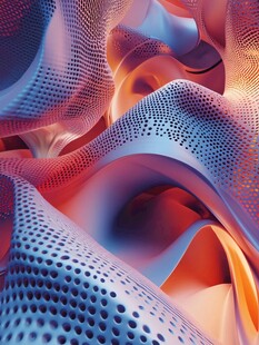 梦幻多彩的抽象流体图案