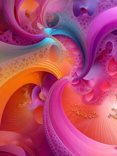 梦幻绚丽的抽象流体图案