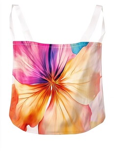 多彩花卉图案女士吊带背心