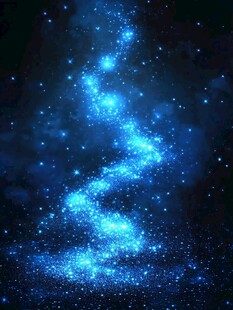 蓝色梦幻星芒螺旋光效