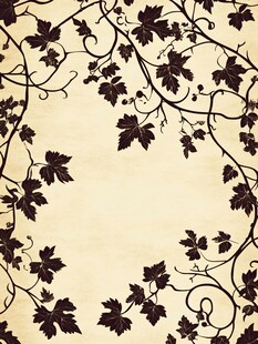 复古藤蔓花纹装饰背景图