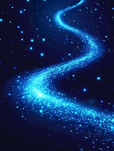 梦幻蓝色星光蜿蜒之路