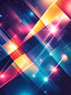 炫彩几何光效背景图