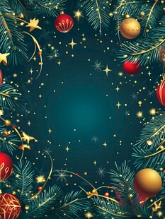 圣诞节日装饰背景图