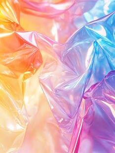 梦幻炫彩褶皱塑料薄膜