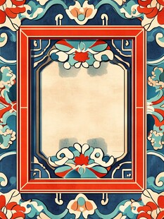 中式复古花纹边框图案