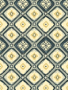 复古几何花卉瓷砖图案