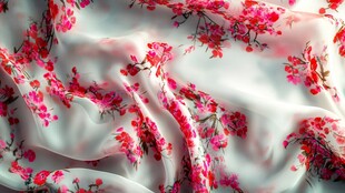 印花丝绸面料 柔美浪漫