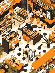 温馨面包店的热闹日常