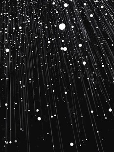 黑色背景下的动态白点线条