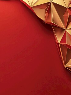 红金几何边角背景图