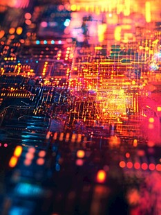 炫彩科技感数字城市景观