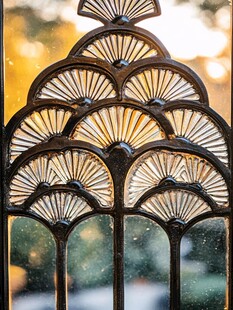 扇形铁艺窗饰 精致艺术感