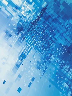 蓝色方块科技风背景图