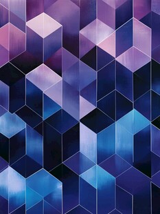 幻彩几何立体图案背景