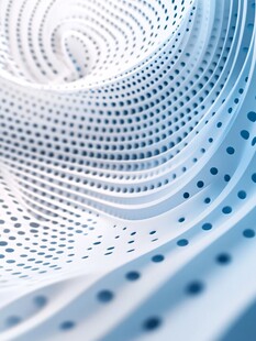 蓝色波点螺旋抽象背景图