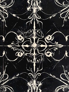 复古黑白花纹装饰图案