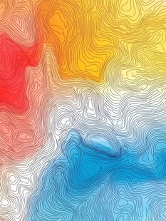 彩色波纹抽象艺术图案