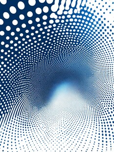 蓝白渐变波点抽象背景图