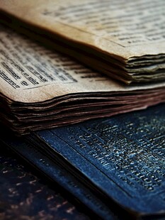 古老书页堆叠的静谧时光