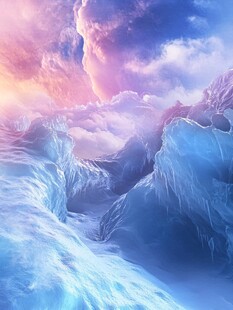 梦幻冰川上的绚烂云海