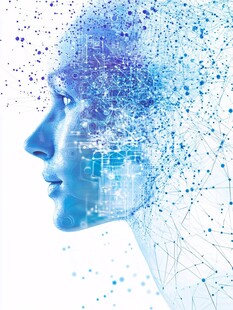 科技感人脸数据化视觉图