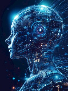 科技感人工智能头像