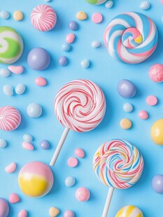 缤纷糖果营造甜蜜梦幻场景