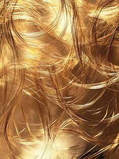 金色飘逸发丝纹理背景图