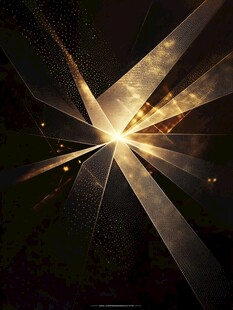 金色光芒放射炫酷背景图