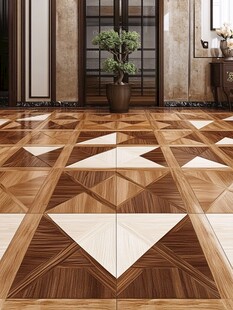 几何拼花木地板室内美景